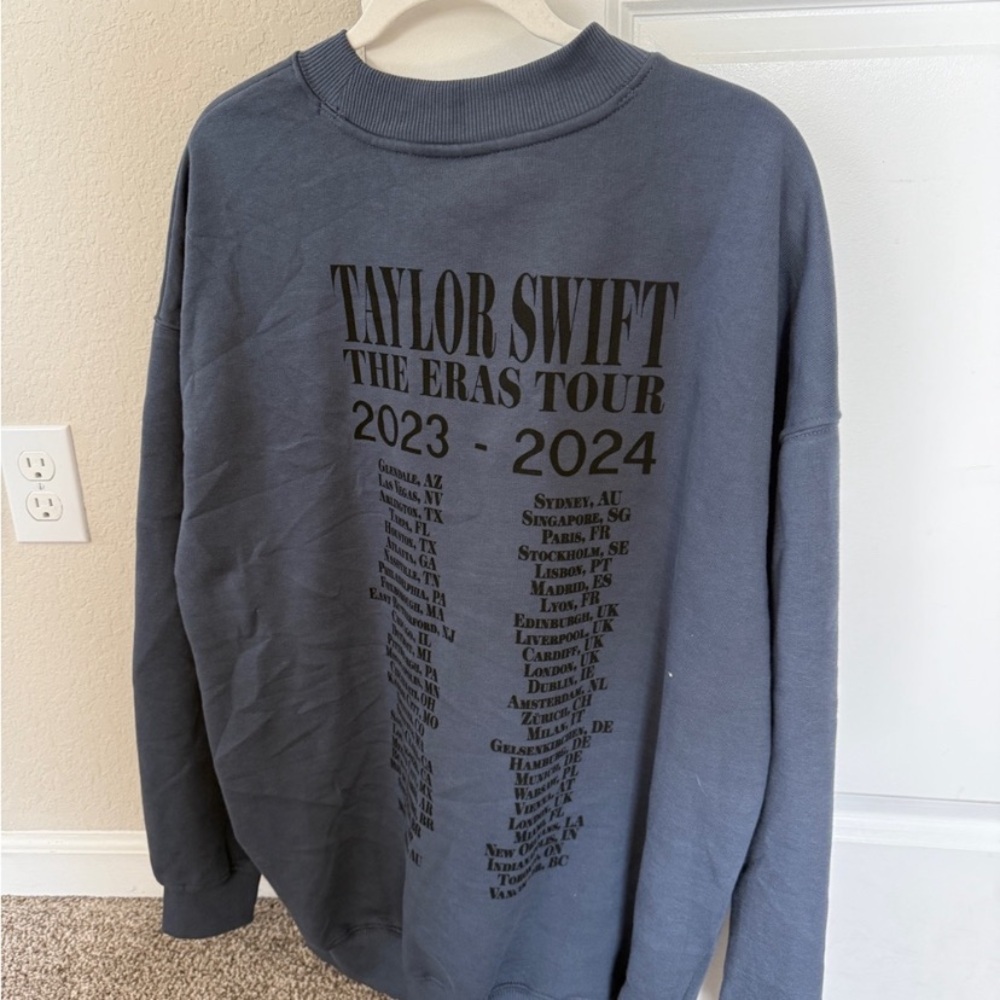 2024 The Eras Tour Blue Crewneck Taylor Swift Crew Neck Sweatshirt